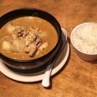 Massaman Curry · Potato, onion, cashew nut with coconut milk and medium spicy curry.