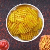 Lawfully Waffled Fries · (Vegetarian) Idaho potatos sliced in an alternating waffle pattern, fried until golden brown...