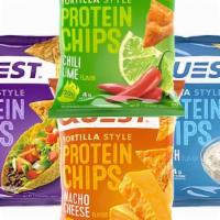 Quest Tortilla Protein Chips · 20g PROTEIN
4g NET CARBS
0g SUGAR
<1g FIBER