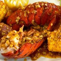 Small Catch Lobster Tail · 6 oz fresh lobster tail tossed in flavorful seasoning and spice of choice. Served with corn ...