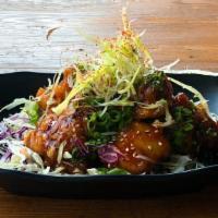 Chicken Nanban Appetizer · Lightly battered and fried chicken, glazed with spicy sweet and sour sauce. Topped with gree...