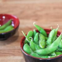 Edamame · Steamed soybeans, lightly salted.
