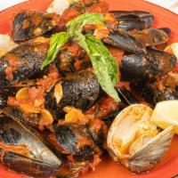 Mussels Marinara Linguine · White wine or Fra Diavolo.