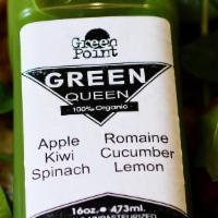 Green Queen · Kiwi, apple, spinach, cucumber, lemon.
Organic, kosher, cold-pressed, and RAW (not HPP, no p...