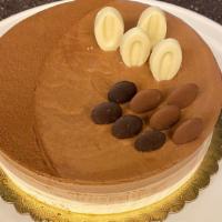 Trilogy Chocolate Mousse Cake · Amazing white, milk, dark layer chocolate mousse.
Ingredients: % 35 Noel milk , %35 Noel whi...