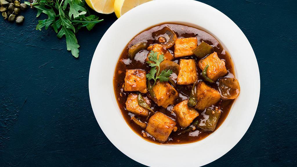 Spicy Chili Paneer · Spicy appetizer made by tossing fried paneer (farmers cheese) in sweet sour and spicy chilli sauce.
