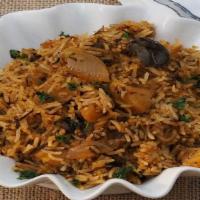Gongura Vegetable Biryani · Exotic basmati rice with aromatic biryani spices, herbs, sorrel leaves and fresh veggies