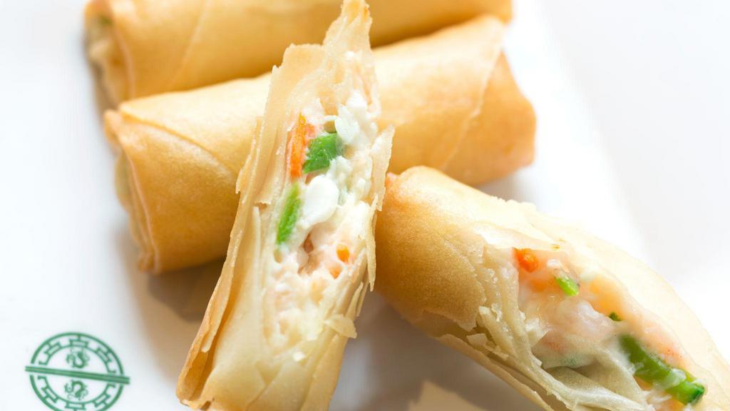 Deep Fried Spring Roll With Egg White & Shrimp · *Consuming raw or undercooked meats, poultry, seafood, shellfish or eggs may increase your risk of foodborne illness, especially if you have certain medical conditions.