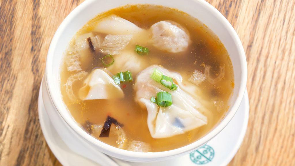 Hot & Sour Wonton Soup · *Consuming raw or undercooked meats, poultry, seafood, shellfish or eggs may increase your risk of foodborne illness, especially if you have certain medical conditions.