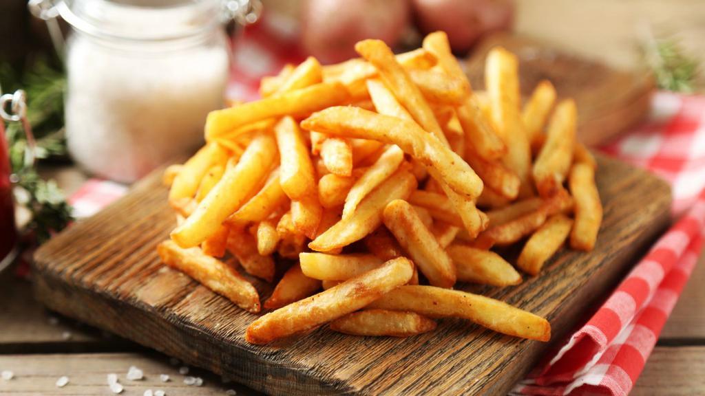 French Fries · Deep fried golden brown crispy fries seasoned with perfection.