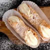 Cannoli · Delicious tube of fried dough, filled with a sweet creamy ricotta filling.