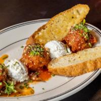 Mikey'S Meatball Paemesan Sandwich · Mikey’s meatballs, our 6-hour slow cooked tomato sauce, ricotta smear, mozzarella cheese and...