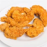 Chicken Tenders · Six pieces of crispy chicken tenders.