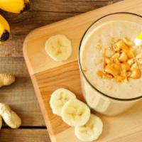 4 Smoothie · Smoothie made of peanut butter, fresh bananas and soy milk.