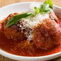Meatballs · gluten-free. ground beef, tomato sauce, parmigiano reggiano