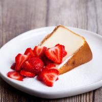 Strawberry Cheesecake · Classic cheesecake topped with strawberries.