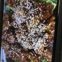 Sesame Chicken · Spicy. Served with pork fried rice. Hot and spicy.