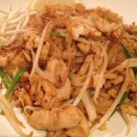 Pad Thai · Sautéed rice noodles with choice of meat, scallions, tofu, bean sprout, ground peanuts, and ...