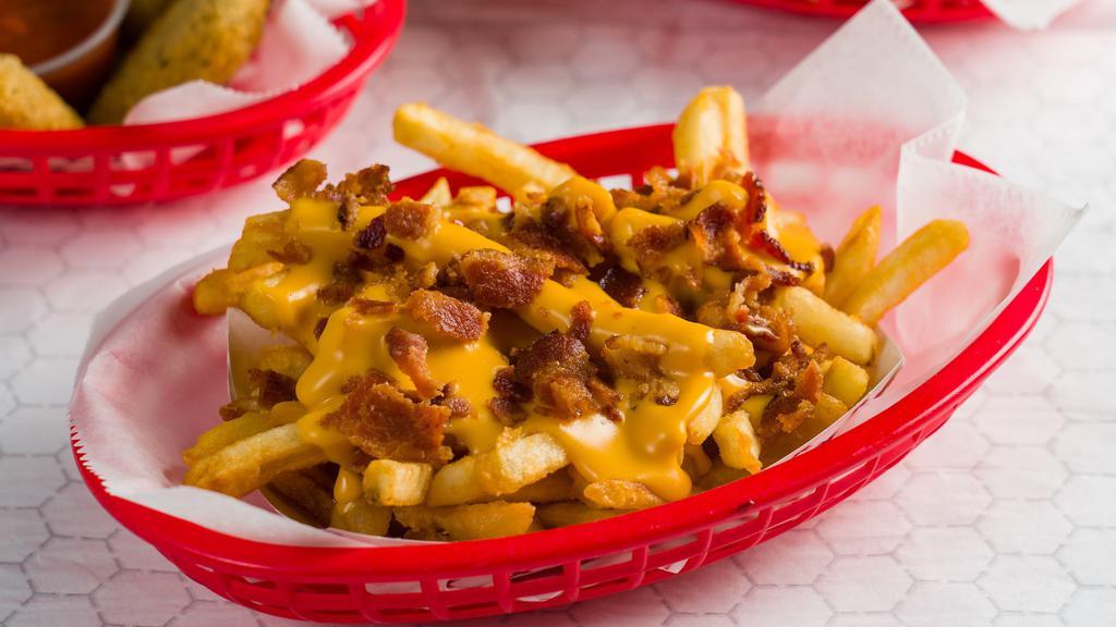 Bacon Cheese Fries · Bacon and whiz.