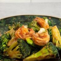 Shrimp With Broccoli (Small) · Jumbo shrimp and broccoli crowns wok tossed in our classic brown sauce. (5 Jumbo Shrimp)