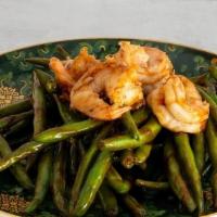 Shrimp With String Beans (Small) · Jumbo shrimp and string beans wok tossed in our classic brown sauce. (5 Jumbo Shrimp)