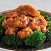 General Tso'S Beef (Small) · Hand battered sliced flank steak fried to order and then quickly wok tossed with our signatu...
