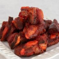 Spare Rib Tips · The end cuts of our spareribs.  Slow stewed for hours in a barbeque sauce marinade and fried...
