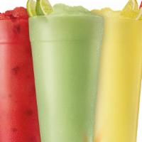 Real Fruit Slush · Includes strawberry only.