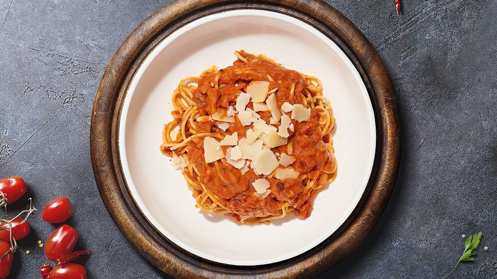 V For Vodka Pasta · Creamy tomato and white sauce blend cooked with your choice of pasta.