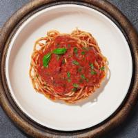 Marinara Sailor Pasta · Fresh basil leaves, garlic, and grated parmesan cooked with your choice of pasta.