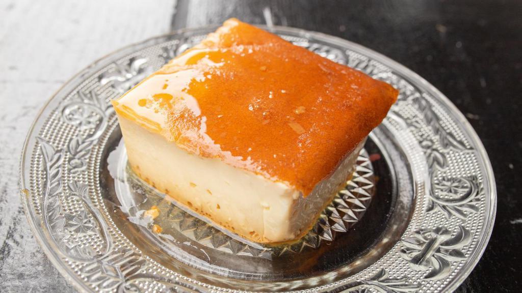 Mexican Flan · Sweet custard with a caramel topping.