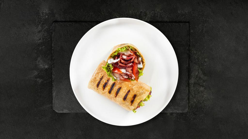 Blt Triad Wrap · Crisp bacon, lettuce, tomatoes and mayonnaise.