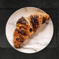 Chocolate Croissant · Decadent chocolate flavored croissant.