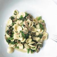 Orrecchiette · Sauteed Broccoli rabe, sausage and pecorino.