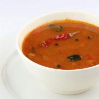 Rasammary Soup · Comforting, hot soup of roasted pepper and tomato.