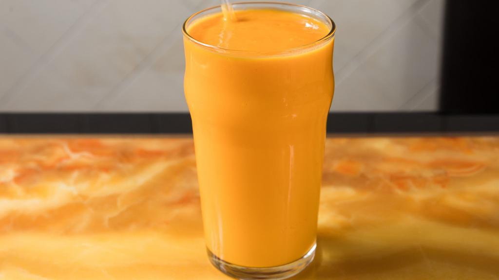 Mango Lassi · Indian mango yogurt drink.