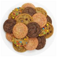 Cookie Platter - 2 Dozen Assorted Cookies · Includes 4 Flavors - Chocolate Chip, Sugar, M&M, and a store favorite. 24 servings.