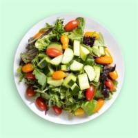 Lettuce Celebrate! · Mixed greens, tomatoes, cucumbers, radicchio, cranberry chutney and an Italian vinaigrette d...