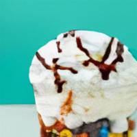 Lower East Side Special · Oreo crush, m&m's, mini marshmallows, chocolate drizzle, and whipped cream!