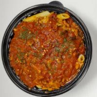 Penne Alla Arrabbiata · Hot sauce made from fresh garlic, tomatoes and red chili and hot pepper flakes, cooked in ol...