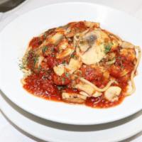 Spaghetti With Mushroom Sauce · Spaghetti in a homemade tomato sauce with fresh mushrooms.