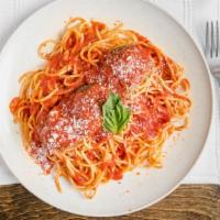 Spaghetti & Meatballs · Classic spaghetti Served with homemade meatballs.