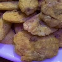 Fried Green Plantains · Tostones.