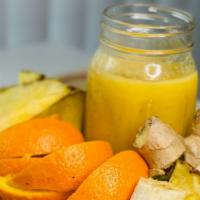 Sunrise Citrus · Orange, pineapple, banana, ginger.