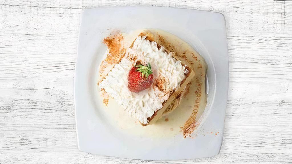 Tres Leches · Sponge cake soaked in three kinds of milk - condensed milk, evaporated milk, and heavy milk.