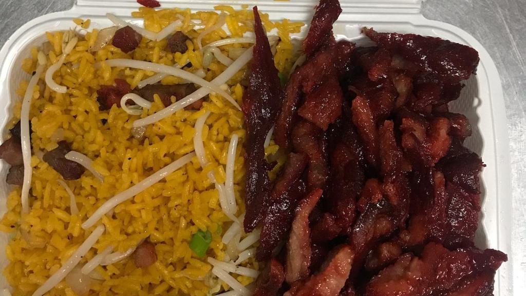 Boneless Spare Ribs · Served with pork fried rice and can soda