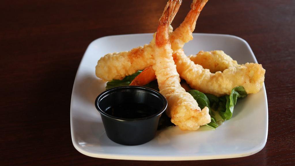 Tempura Shrimp · Tempura shrimp with sushi sauce.