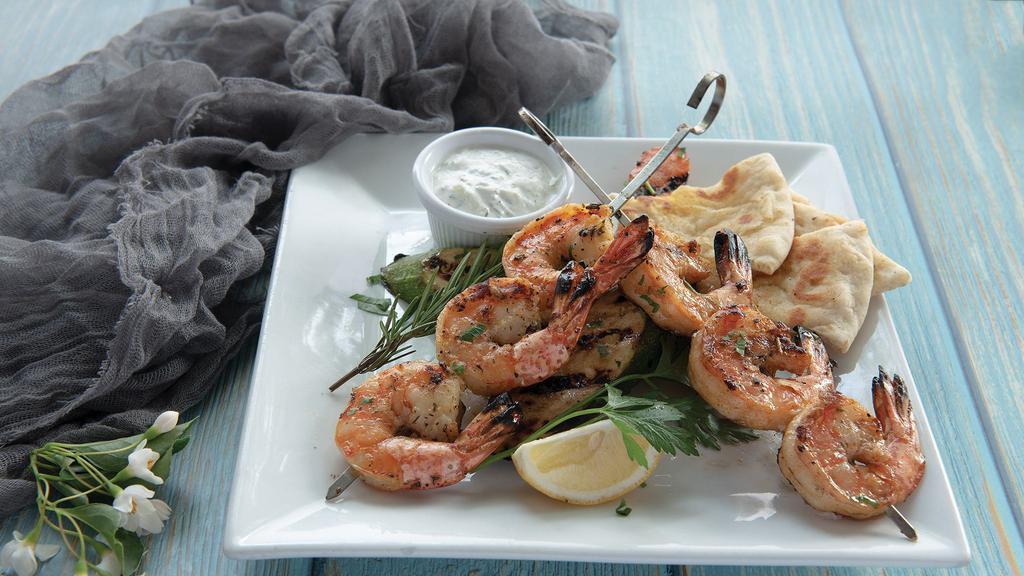 Marinated Grilled Shrimp · char-coal grilled marinated shrimp.