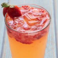 Strawberry Lemonade · Made with fresh strawberries
