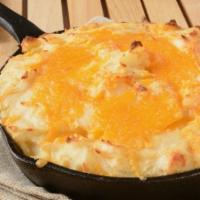 Sheperds Pie · Ground beef, veggies, cheese, and twice baked mashed potatoes.